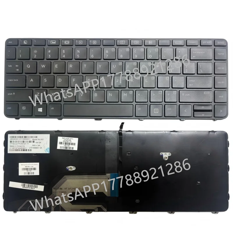 Teclado Ruso (LA) para HP Probook 430 G3, 430 G4, 440 G3, 440 G4, 445 G3, 640 G2, 645 G2, 826367-001, 830323-071, 906764-071