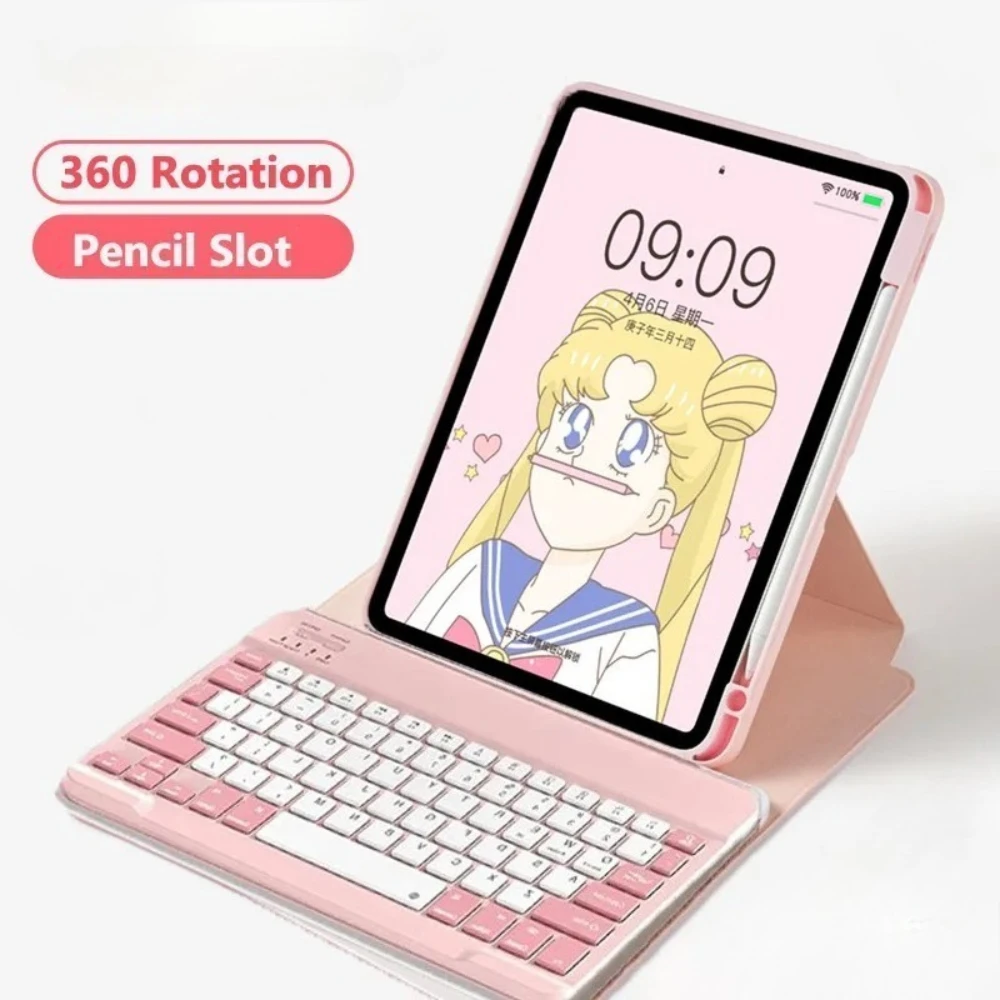 

Case for Samsung Galaxy Tab A11 Plus 11" 2025 S11 X730 S10 Lite S9 S7 S8 A9 Plus S10 Lite A8 P610 Rotating Stand Keyboard Cover