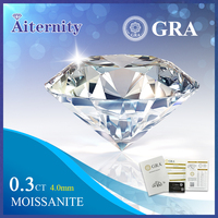GRA Moissanite D Color VVS1 White Round Excellent Cut Moissanites Loose Stone Pass Diamond Tester Pen Gemstone