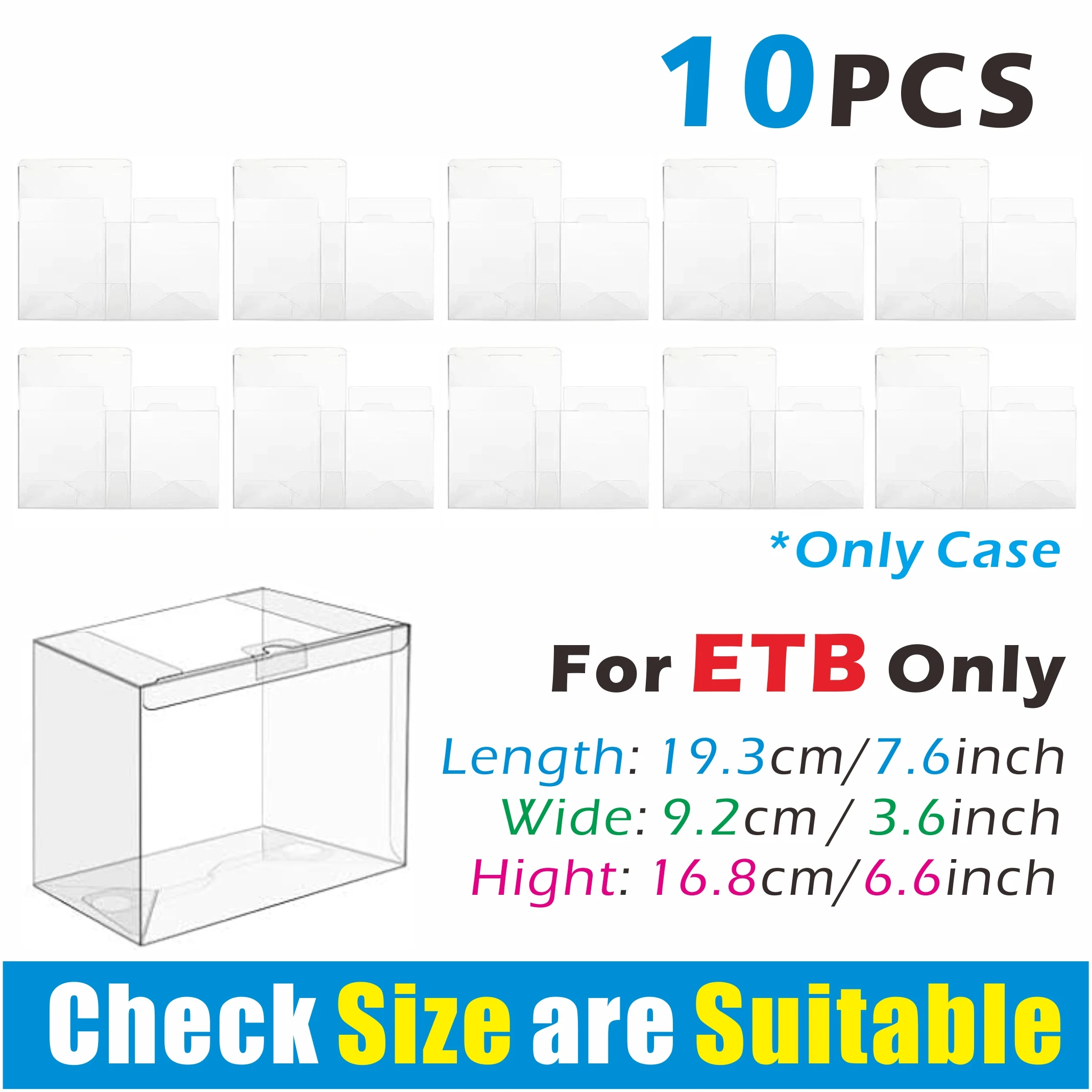 5/10PCS PET Elite Trainer Box Case Protectors Clear Display Case - 0,45 mm dikke ETB Case Compatibel met Elite Trainer Boxen