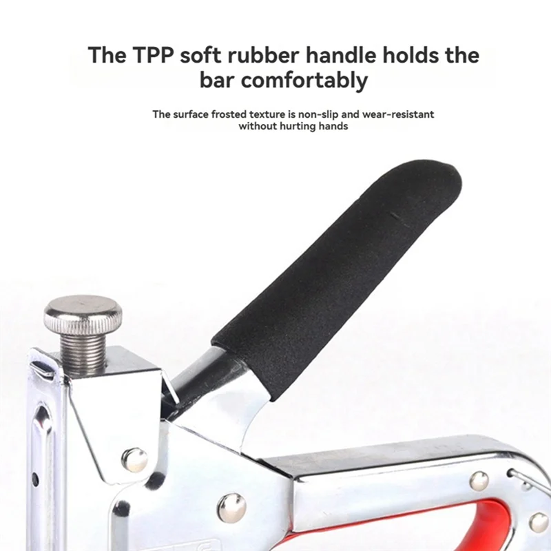 

Manual Three-Purpose Nail Stapler T Nail Code Nail U Nail Woodworking Oil Painting Tool Stapler