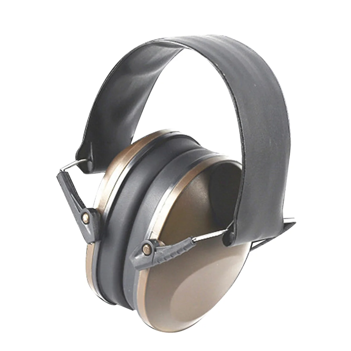 Noise-Canceling Earmuffs for Kids & Adults - Wireless, Adjustable Earmuffs for Workplace Hearing Protection Brown