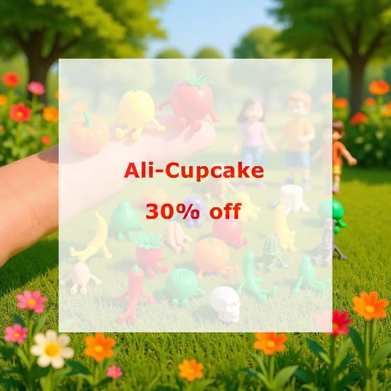 30Pcs 3D Printed Funny Mini Fruits Figurine Cute Fruits Character Miniature Dollhouse Ornament Desktop DIY Decor Birthday Gift