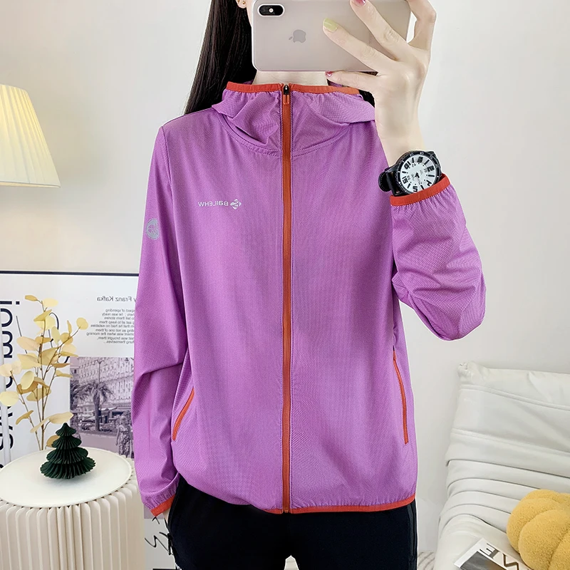 Women Sun Protection Clothing Hiking Jacket Quick Dry Skin Windbreaker With Pocket Outdoor Sport Coats Trendy Casual Windbreaker