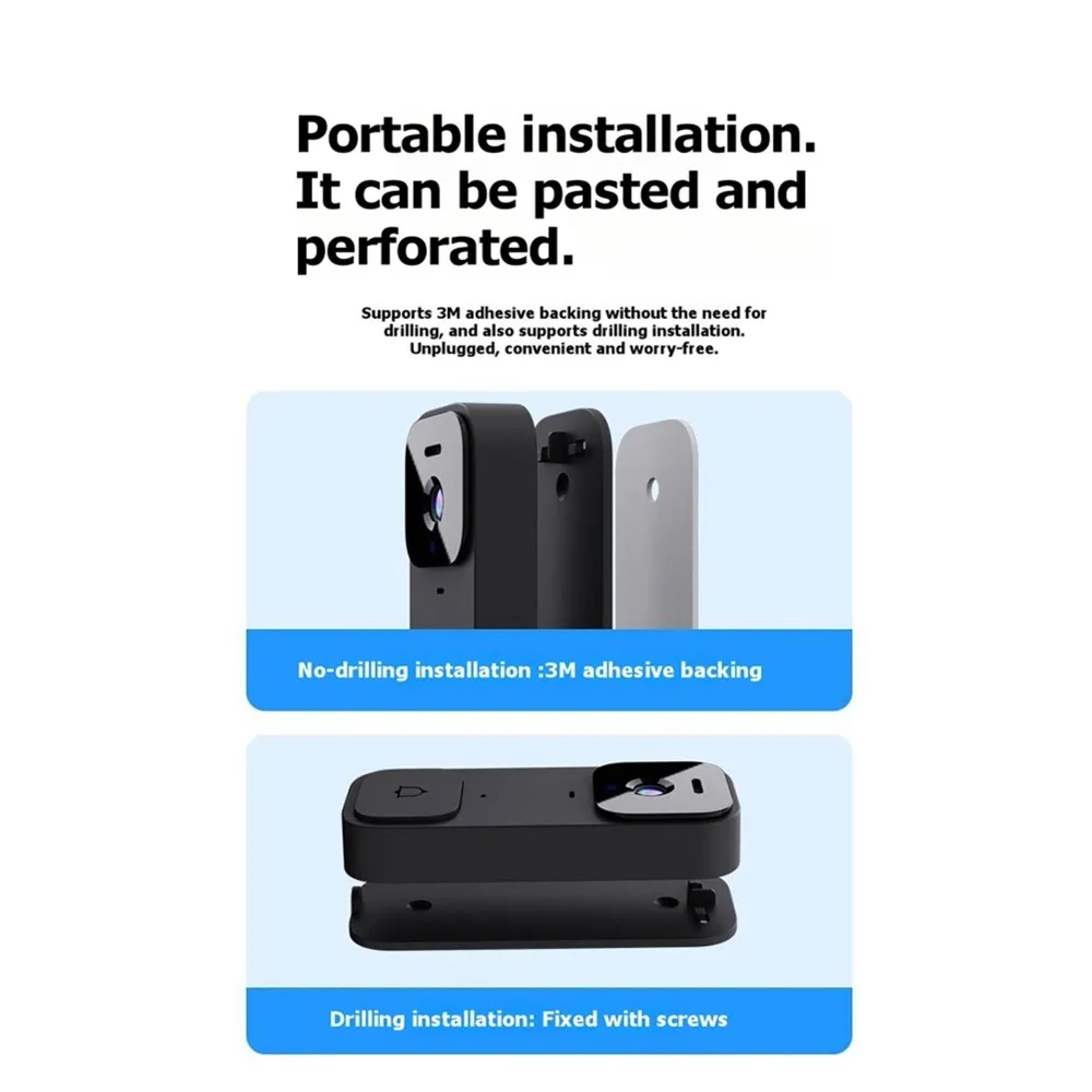 T19C Wireless Doorbell Camera With Monitor Smart Video Doorbell System 2-Way Audio Home Security Intercom Kit