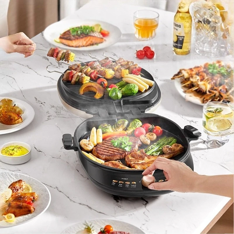 Double sided heated electric cake pan 1700w household deepened and enlarged pancake pan lifting baking pan pancake machine
