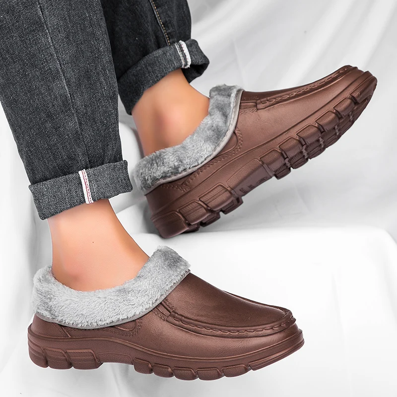 قوي شين-الرجال الفراء مقاوم للماء الشيف الأحذية ، النفط واقية ، عدم الانزلاق ، إيفا ، عمل المطبخ ، كوك ، الترفيه ، حجم كبير ، الدافئة ، الشتاء #6