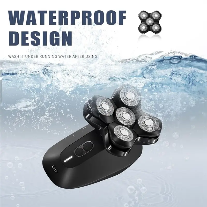 【الضرورة】للرجال 2 قطعة لماكينة حلاقة القبة MANSCAPED، 5 شفرات استبدال الرأس المغناطيسي، مرفق مغناطيسي #5