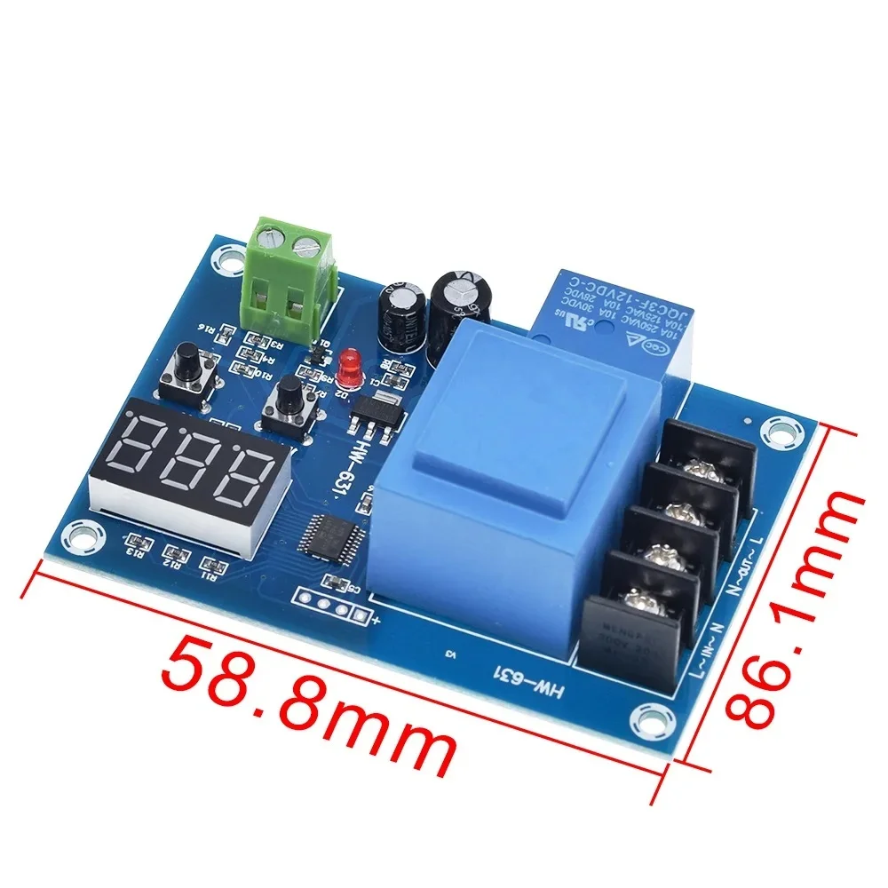 XH-M602 Digital Control Battery Charging Control Module AC 220V Lithium Storage Battery Charger Control Switch Protection Board