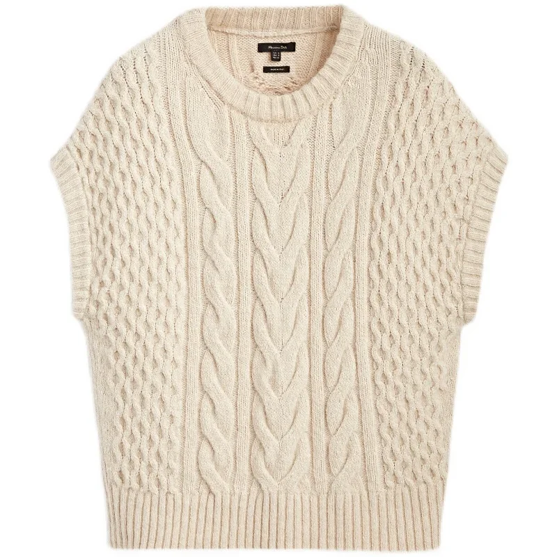 Ethereal MD 2023 autumn new style of Women\'s casual twisted flower knitted top vest