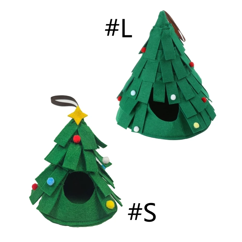 

Hamster Rodents Toy Hideout Toy House Hamster Cage Supply Mini Christmas Tree House Photo Props