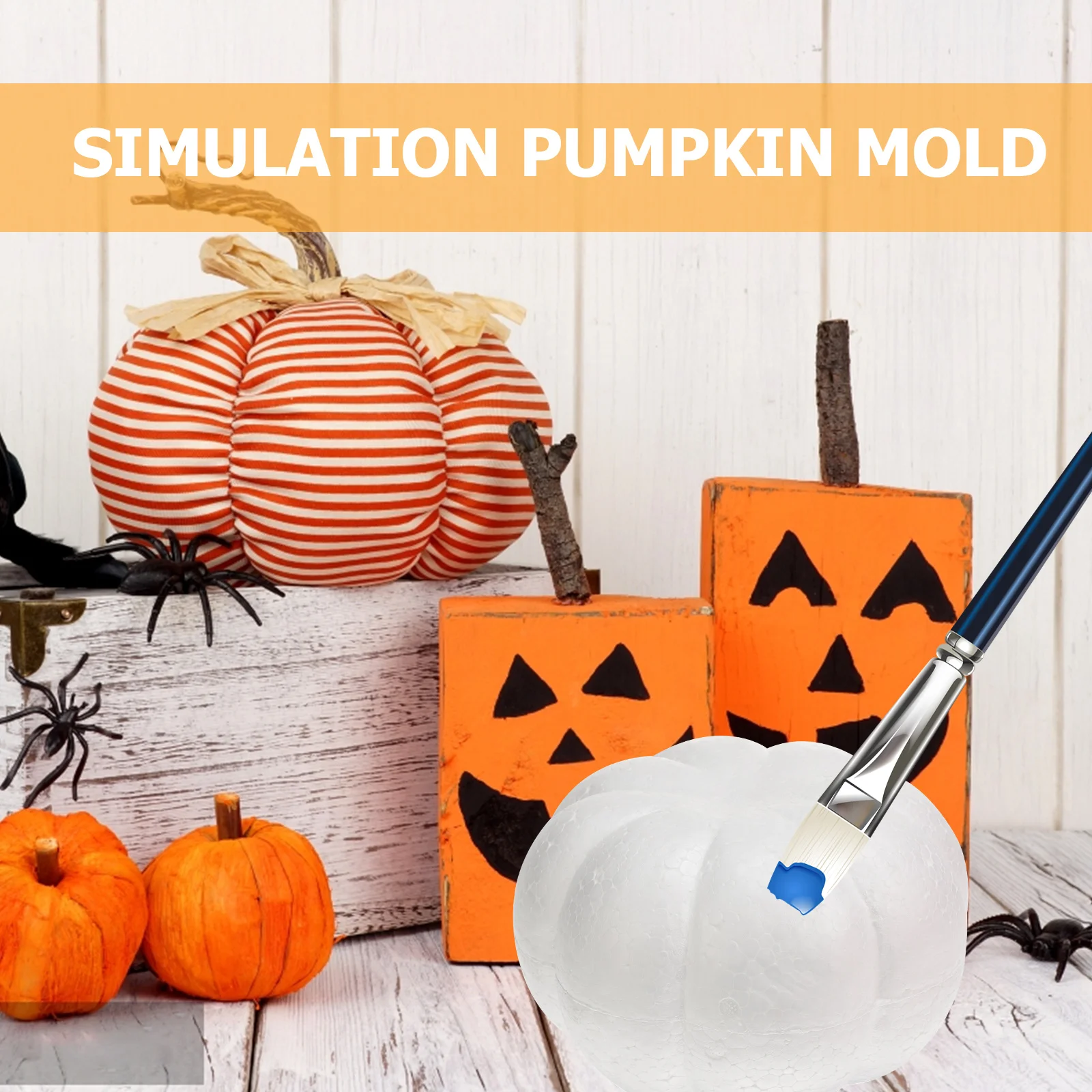 

Graffiti Pumpkin Fall Decorations Simulation Pumpkin Mold White Mini Simulation Mold DIY Foam Craft Tool Props Toy