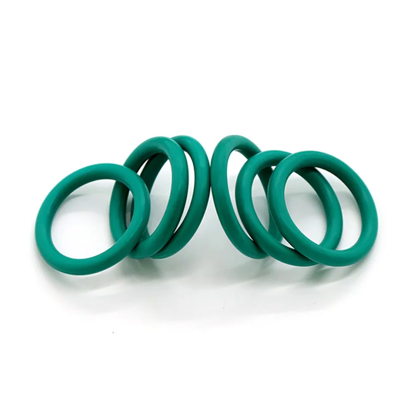 10pcs OD 5mm-70mm CS 2.0mm Thickness Green FKM Fluorine O Ring Food Grade Waterproof Washer Rubber Insulate Round Seal Gasket