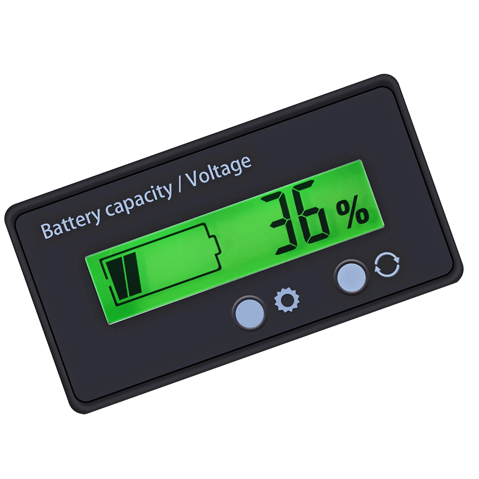 LCD Display Backlit Universal Battery Capacity Voltage Meter Tester Voltmeter Monitor with Connecting Cable