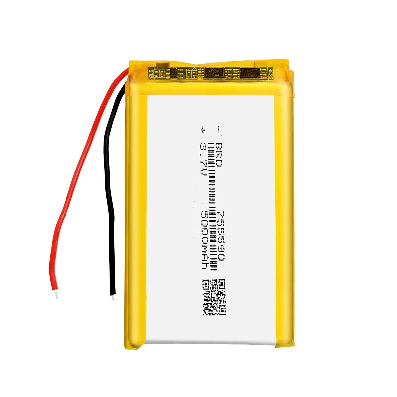 3.7v 5000mah células de bateria lipo de polímero de lítio para mp3 power bank psp telefone móvel almofada protable tablet pc 755590   Parte