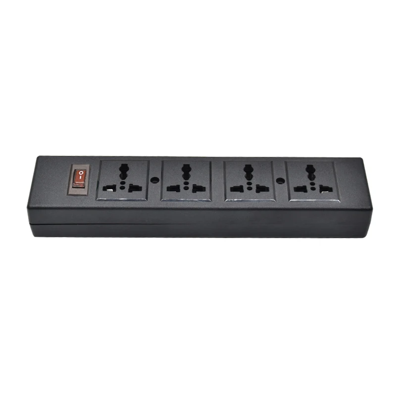Universal Socket PDU Power Strip 4 Ways Outlet Power Strip with Switch LED Indicator C14 universal interface EU UK US AU Plug