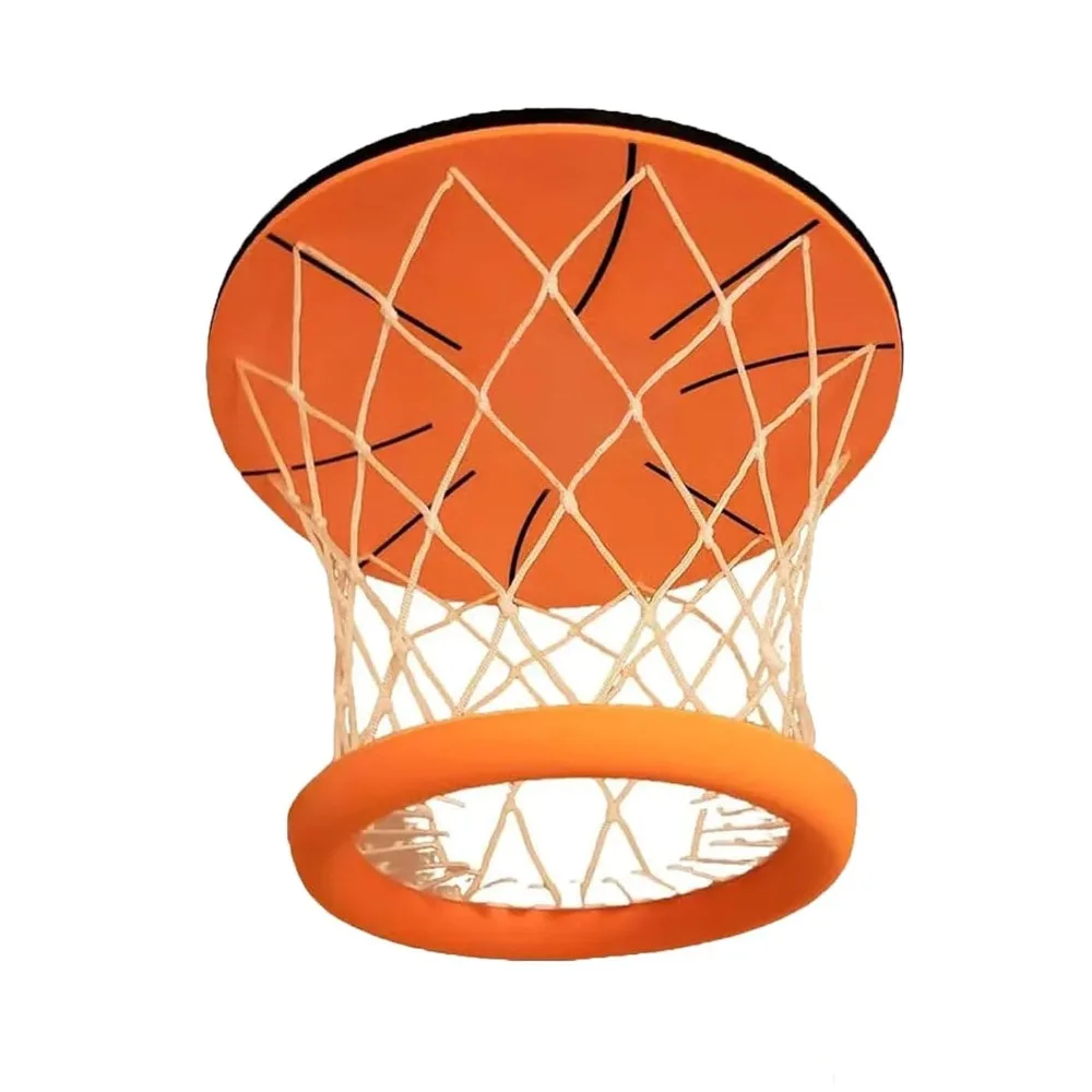 

Оранжевый подвесной баскетбольный щит для дома с сеткой и мячом, игра для снятия стресса, потолочный баскетбольный щит для помещений, сборка не требуется