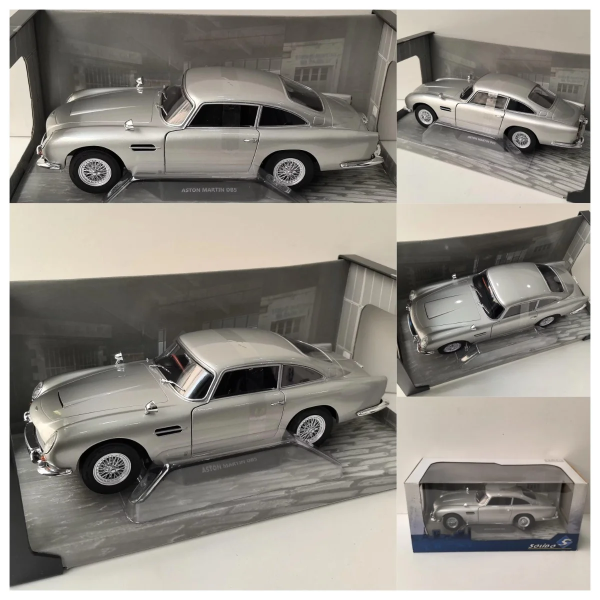 

SOLIDO Diecast 1/18 Scale ASTON MARTIN DB5 1964 E4 Alloy Car Model