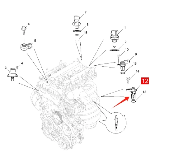 ATMMG original new For SAIC MG3 MG350 360 MG5 ZS GT crankshaft position sensor crankshaft sensor 10502237 SNR200030