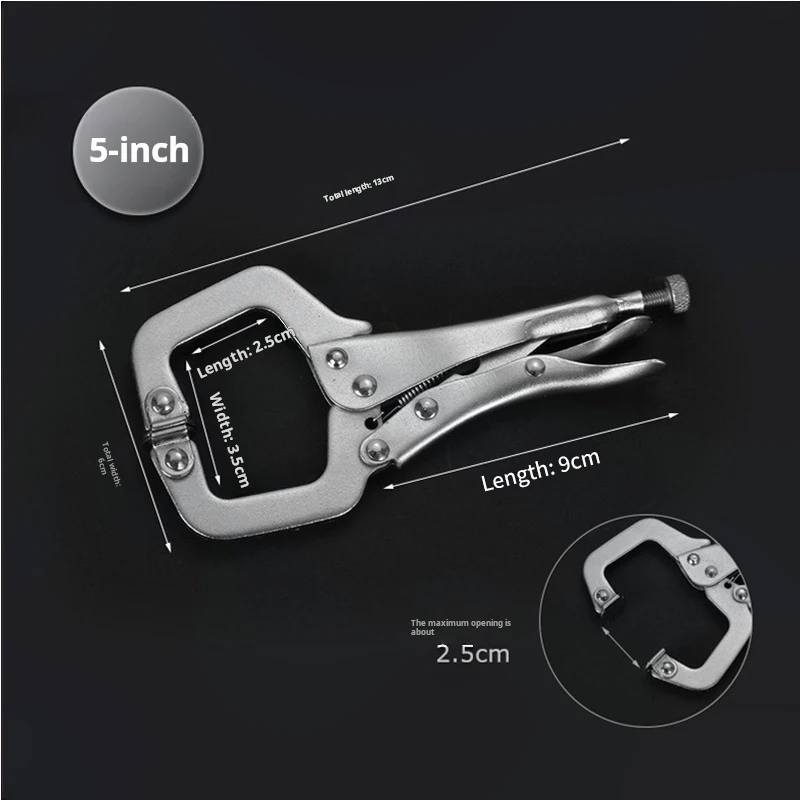 hit productC-type Powerful Pliers Multifunctional Flat Head Powerful Pliers Woodworking Welder Fixed Pliers Tool
