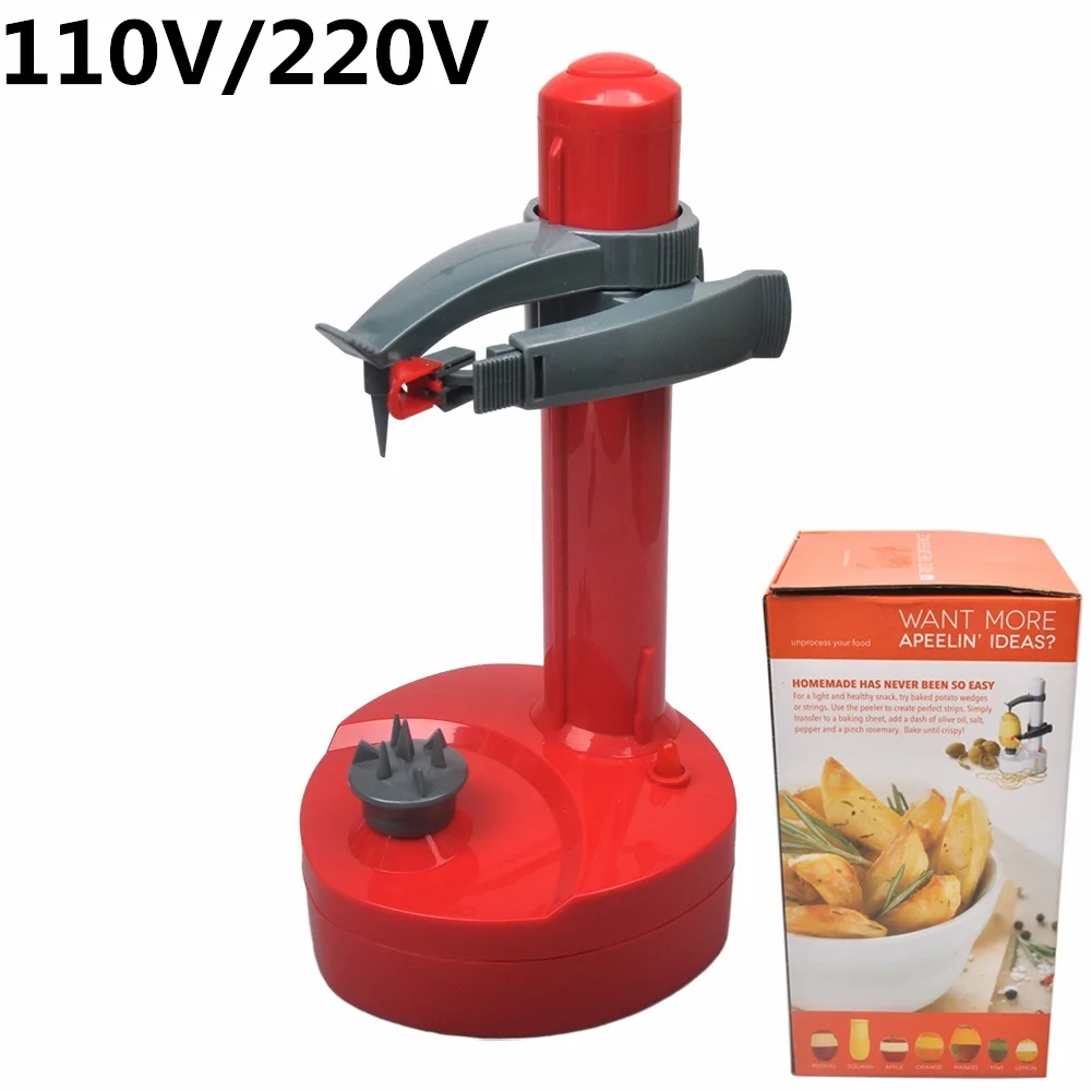 110V 220V Potato Peeler Electric with 3 Blades Automatic Apple Paring Machine Kitchen Tools Cutter Slicer For Vegetable Fruits