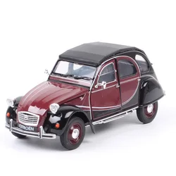 No Box Classic Retro 1/24 Scale Citroen 2CV 6 Charleston 1980 Car Model Metal Toy Vehicles Diecast Welly  Collectibles Replicas