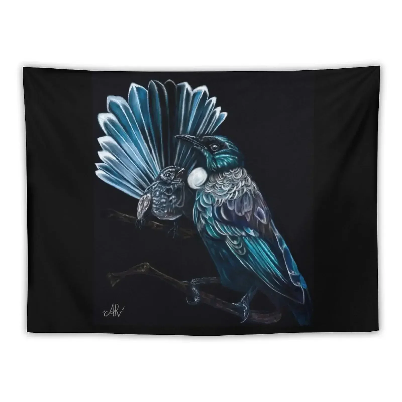 Tui and Fantail Tapestry Bed Room Decoration Wall Hanging Wall Home And Comfort Decor Room Decor Aesthetic Tapestry