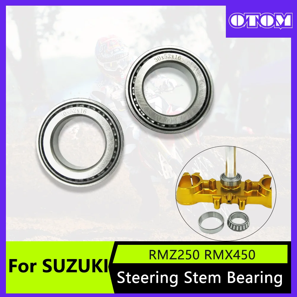 OTOM Motocross Steering Stem Bearing Kit Wheel Directional Column For Suzuki RMZ250 450 RMX450 08-17 Steering Column Bearing