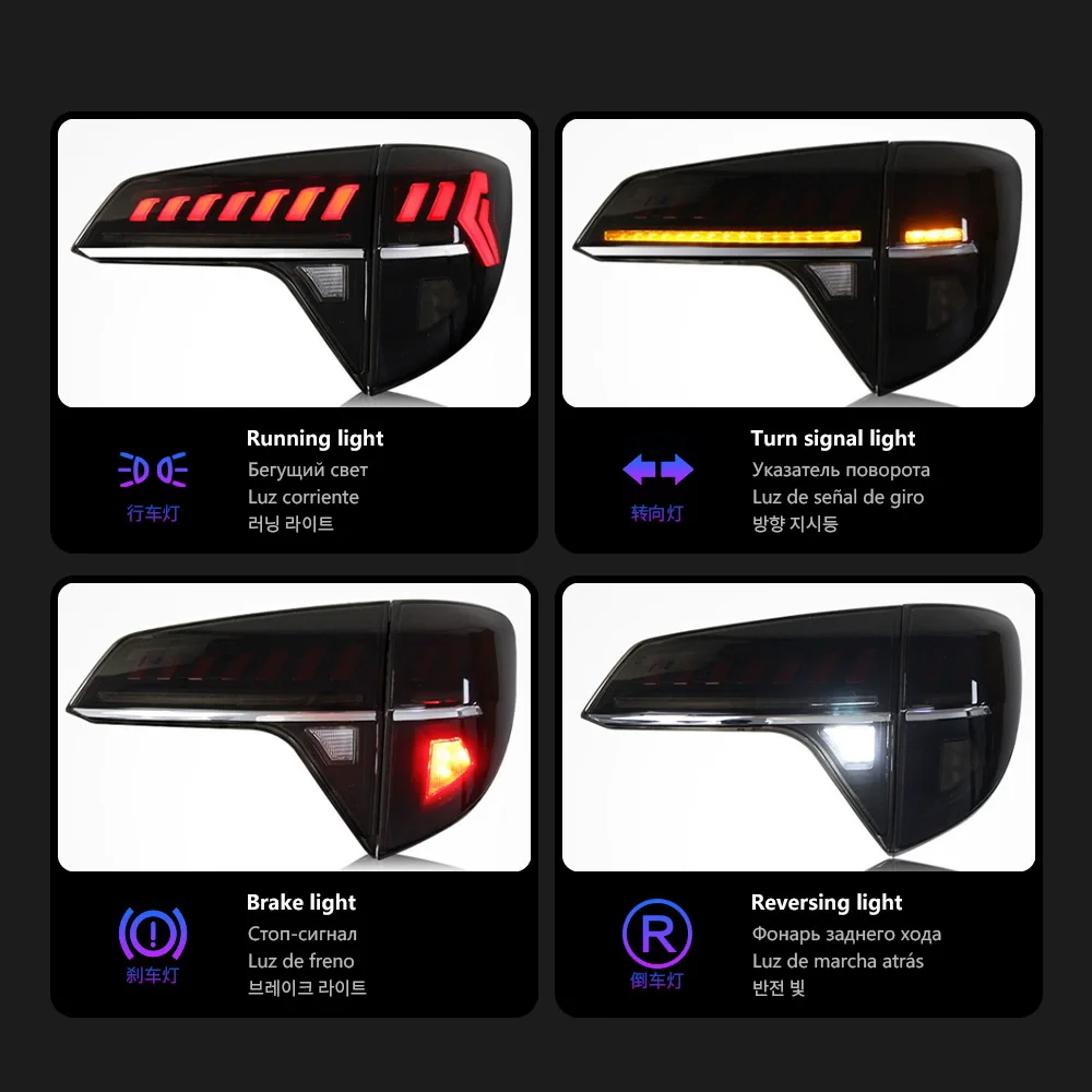 LED Tail light for Honda Vezel 15-21 modified new style Stream Rear lamp Turn Signal Assembly Car Accessories