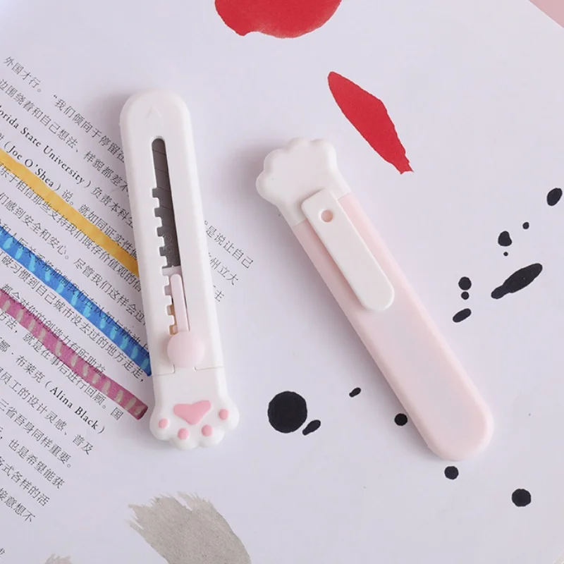 1 قطعة القط باو نمط قابل للسحب الفن سكين للتفكيك والتسليم مجلة ملصق يدوي الصنع قطع وقطع المواد اليدوية #2