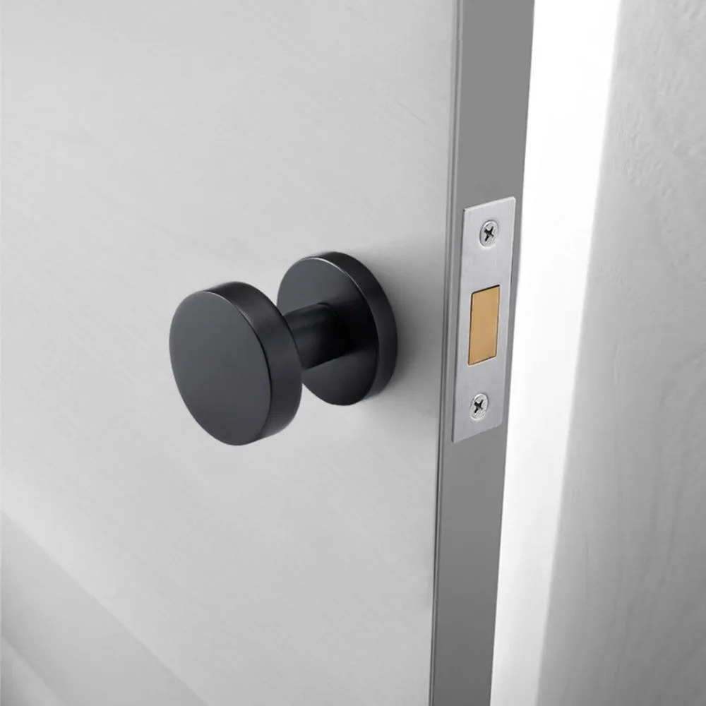Fashion Minimalist Metal Invisible Door Lock with Key Modern Design Single Side Lock Latch Lock Office Bedroom Door