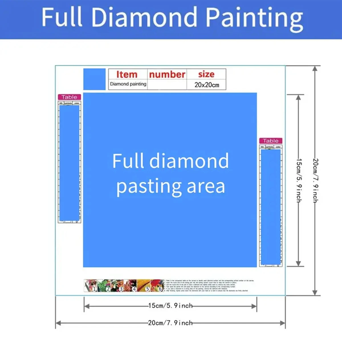 10/20/30 Pcs/Set DIY Diamond Painting Kit Full round Drill Set 20x20cm/8x8 Inches Small Size Suitable Beginners Home Decoration - view 6