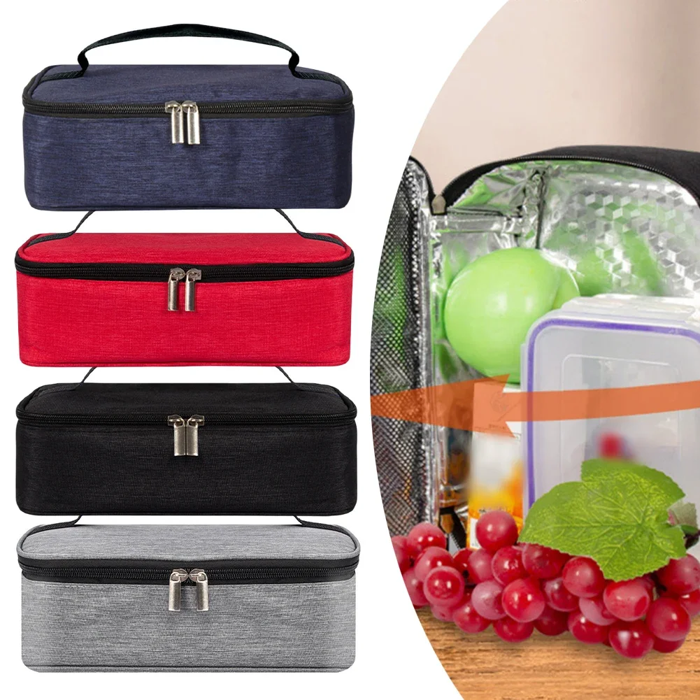 

Camping Lunch Bag Insulated Thermal Cooler Bag Dirt-proof Oxford Fabric Easy To Clean Large Capacity Leak-proof