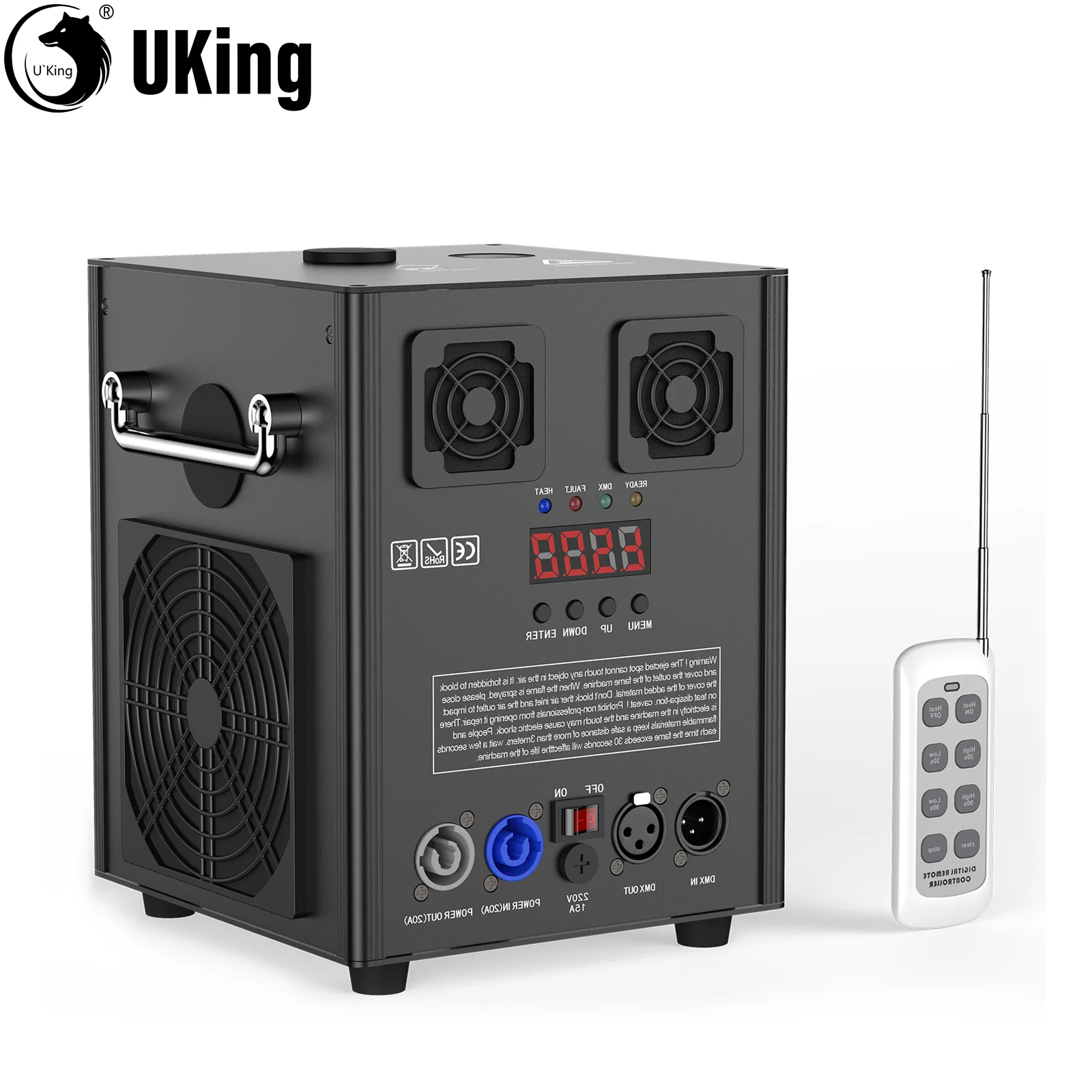 

U'King 700W Cold Spark Machine Adjustable Sparkler Fountain Height Remote&DMX Control Stage Effect Machine For Wedding Party Bar