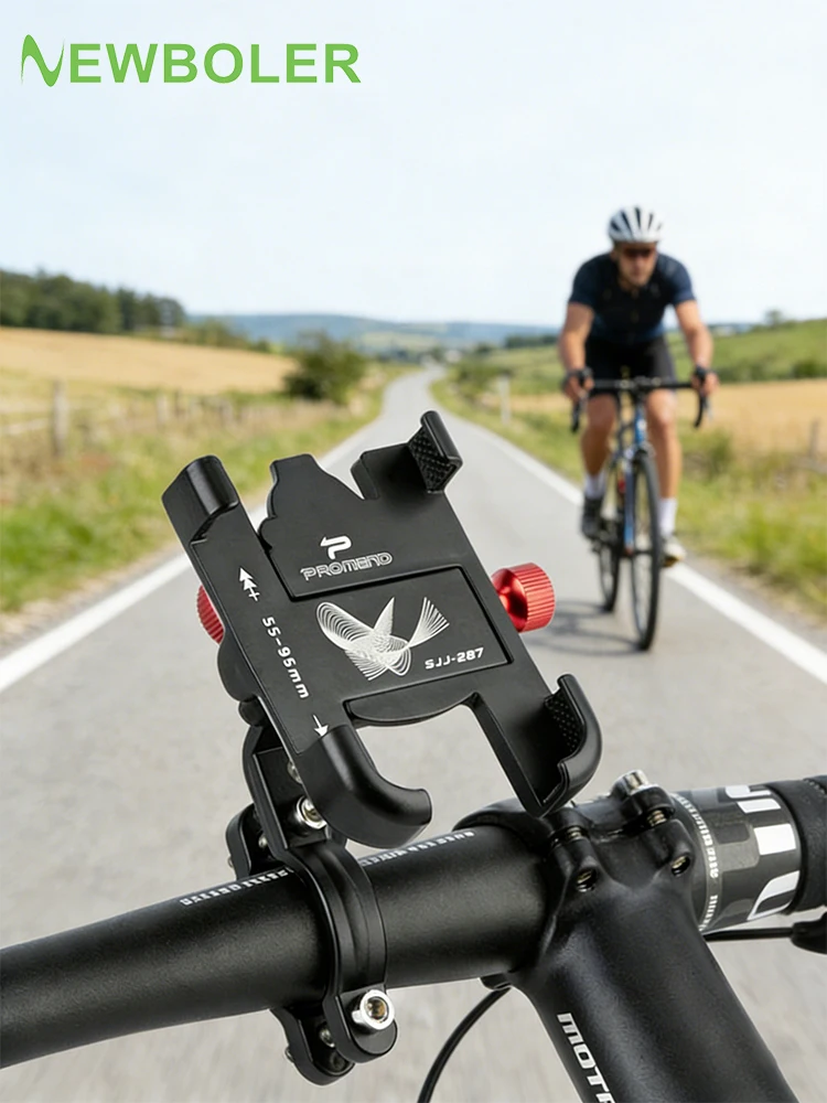 AliExpress NONE NEWBOLER 360° Rotatable Aluminum Adjustable Bike Phone Holder MTB Phone Mount Stand Bicycle Holder  Non-slip Cycling Bracke
