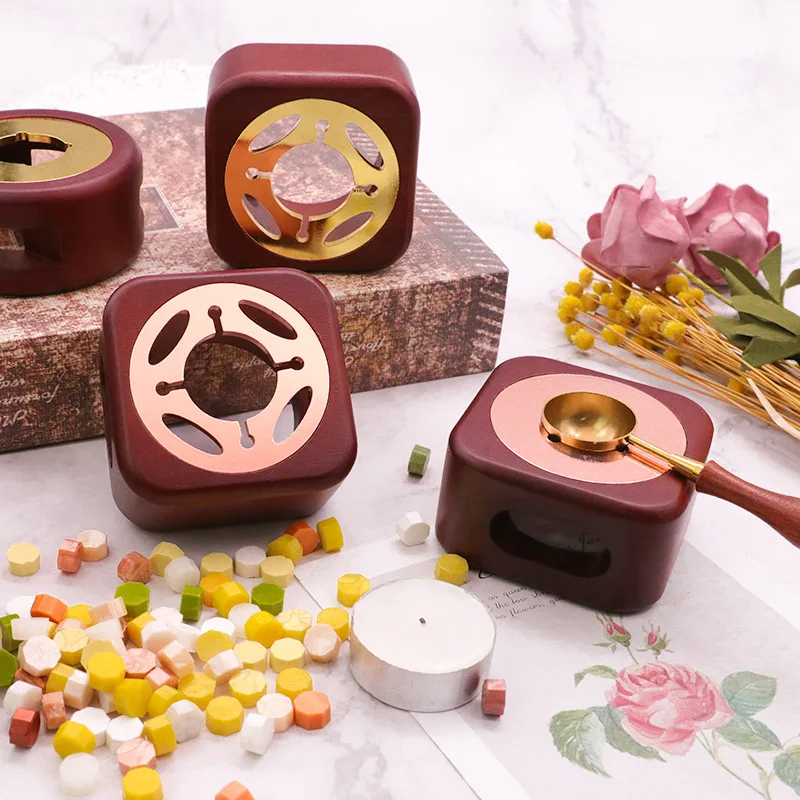 Wosk uszczelniający piec na drewno piec na stopiony wosk koraliki i laski wosku Craft narzędzia do podgrzewania drewna