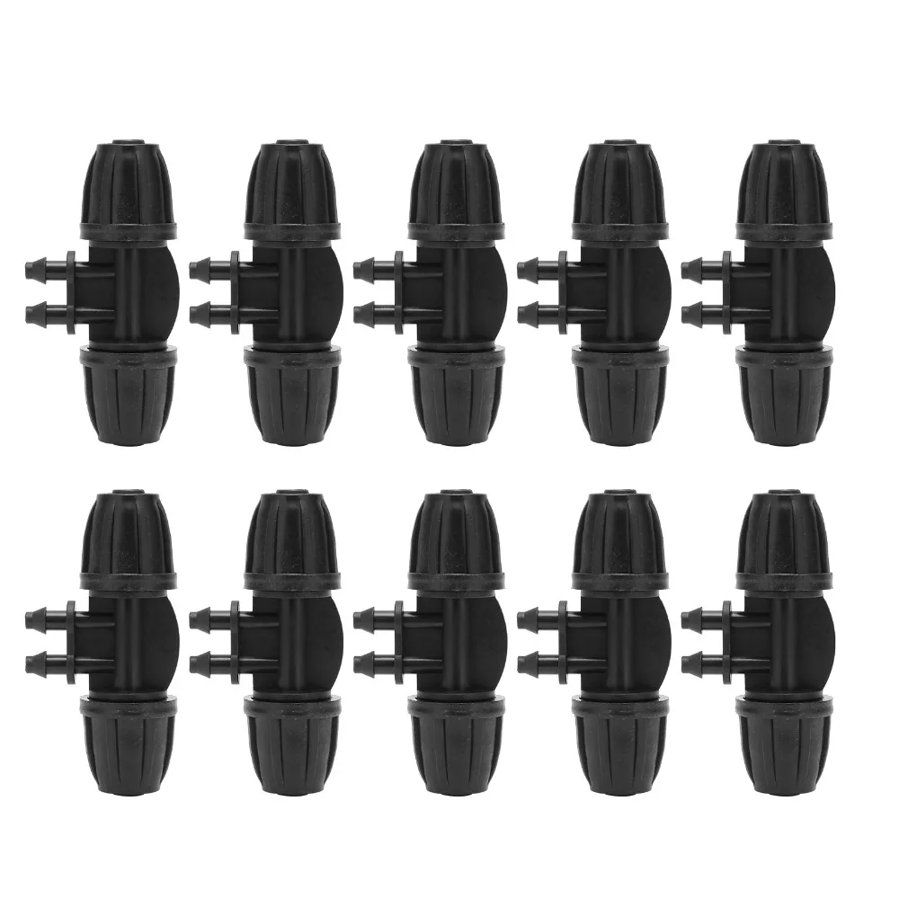 10PCS Leak-Proof Drip Irrigation Connector PP 8/11mm to 4/7mm Irrigation Fittings Easy To Install Barbed
