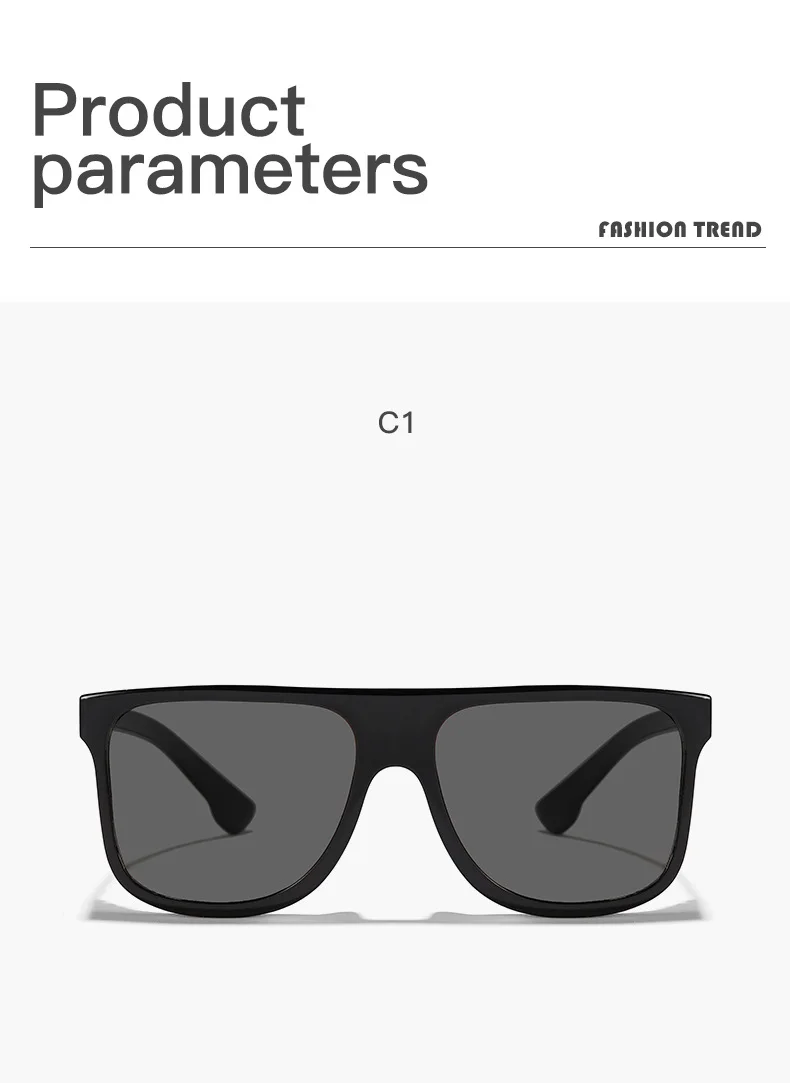 Neue Vintage Quadratische Sonnenbrille für Damen und Herren Marken-Rechteck-Sonnenbrille Ovale Brillen für Männer und Frauen – Detail 9