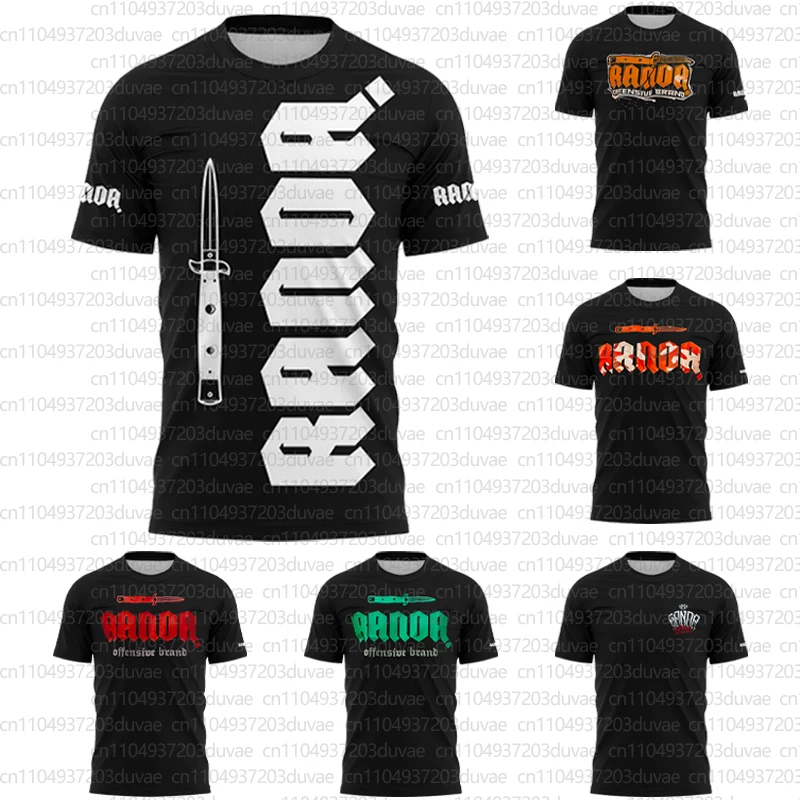 2025 ropa de entrenamiento de boxeo RANDA, camiseta transpirable de verano para fanáticos, camiseta informal de manga corta con cuello redondo para hombres y mujeres