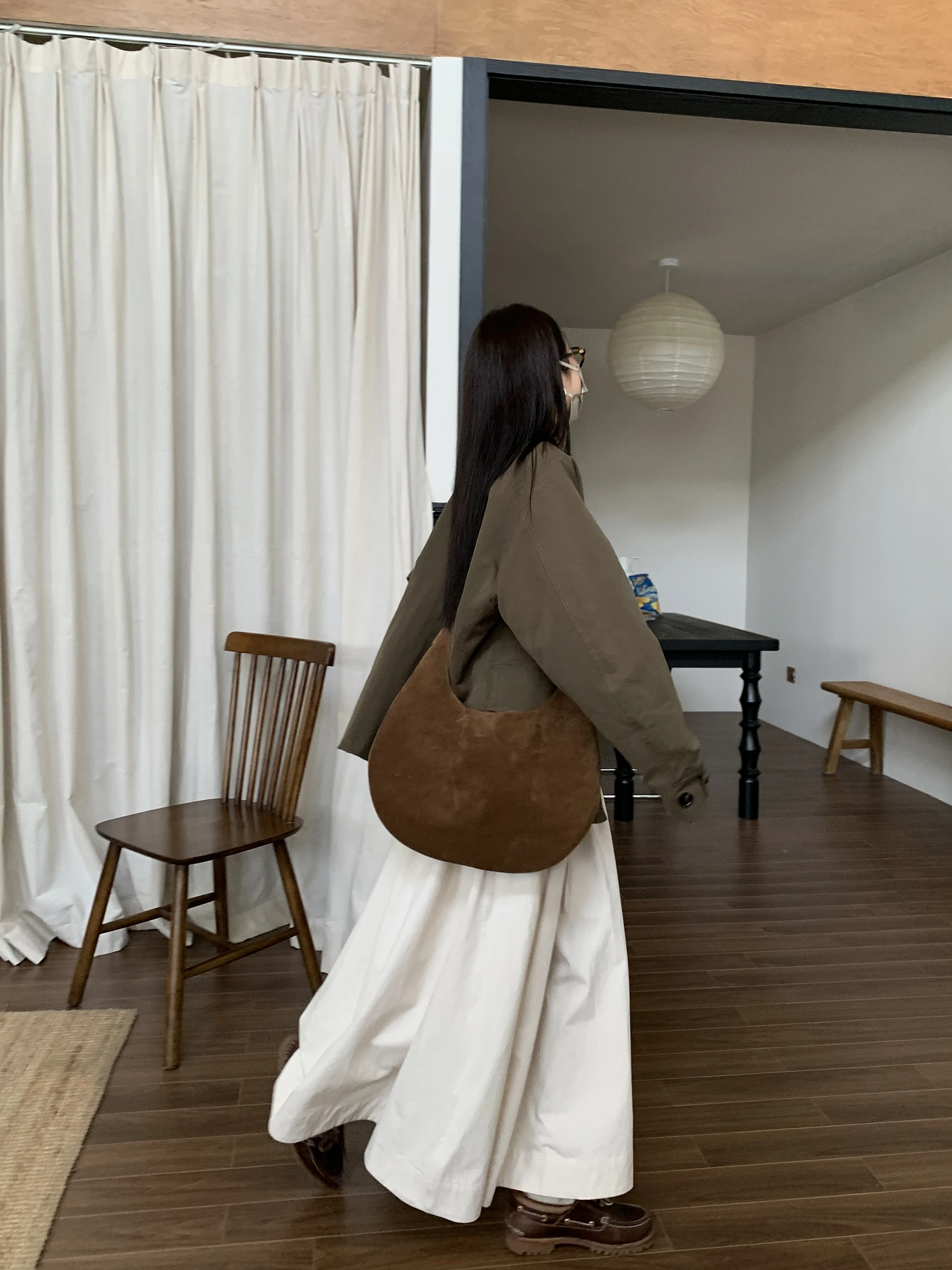 

NIZONDAYS Простая американская ретро рабочая одежда Barn Sle Jaet Large ket Хлопковая верхняя одежда с отложным воротником Thiened Winter Co...