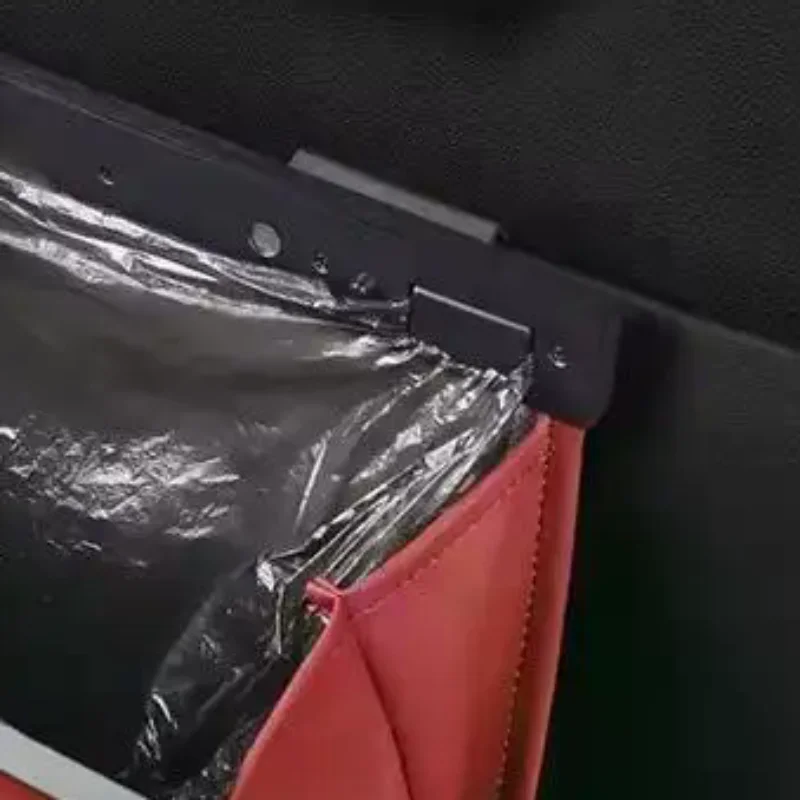 1Pc Space Saving Garbage Bag Magnetic Adsorption Waterproof Leather for Kitchen Counter Car Backseat