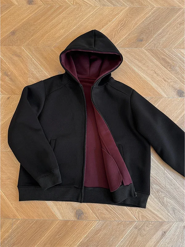 

Американский винтажный кардиган-худи для мужчин, повседневный, свободного кроя, с длинными рукавами, из смесового полиэстера и хлопка, легкий в уходе, осенний топ