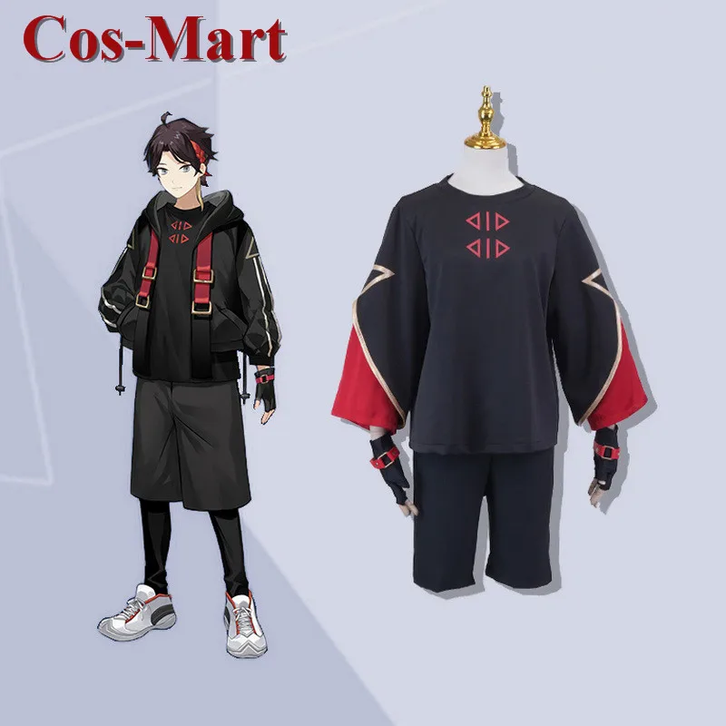 Cos-Mart Anime Vtuber Saegusa Akina Cosplay Costume Fashion Handsome Uniform Unisex Activity Party Role Play Clothing