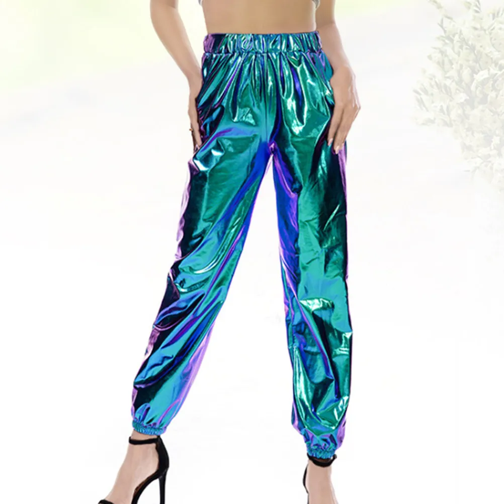 1 pcs Soft Breathable Female Long Pants Loose Glittering Halloween Christmas New Year Female Trousers Women Pants Jogger Pants