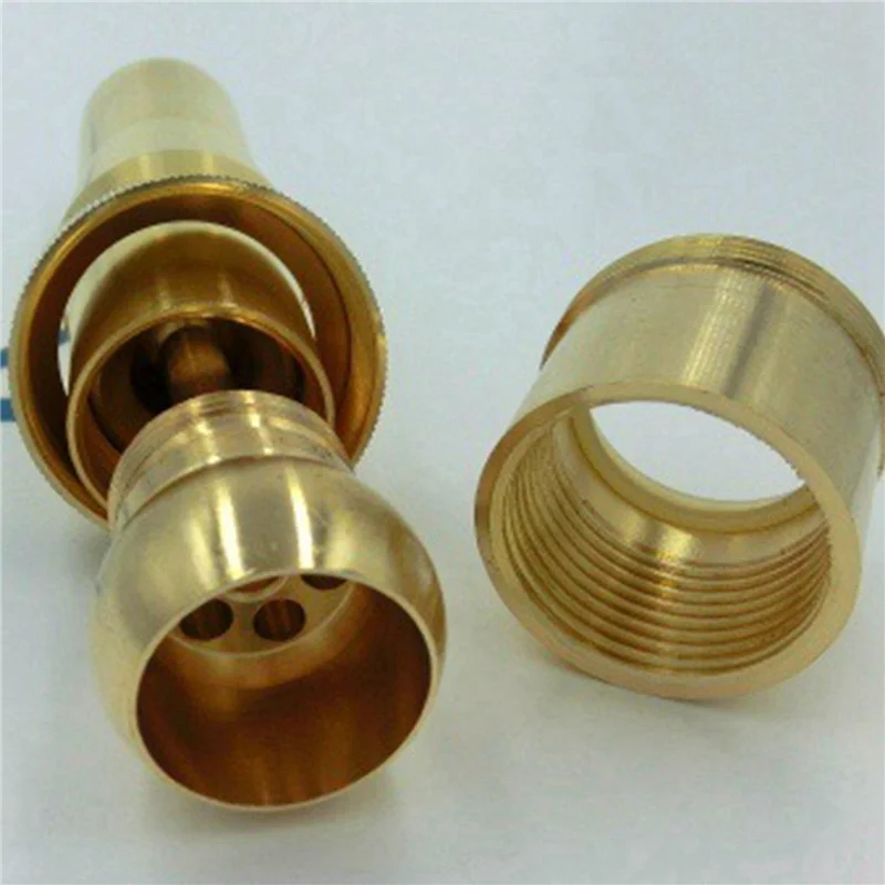 AB30-4X 3/4 Inch Brass Foam Jet Fountain Nozzles Landscape Fountain Adjustable Multi-Spray Nozzle Garden Pond Decoration