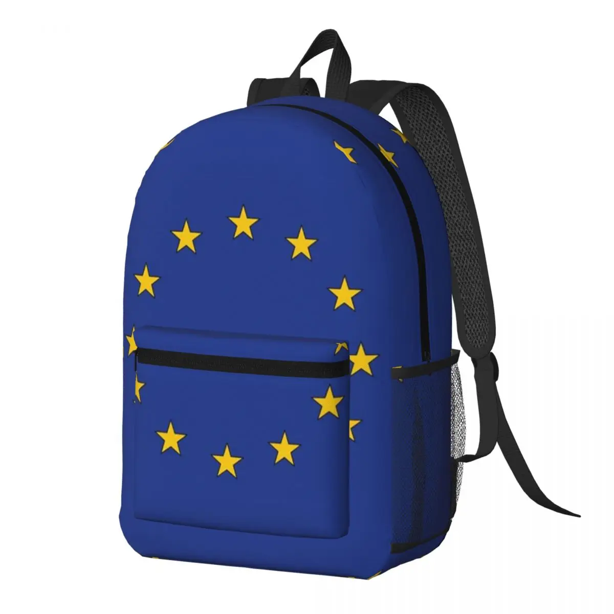 

European Union EU Flag Backpack Daypack Large Capacity Kids BookBag School Bag Shoulder Bags for Men Women