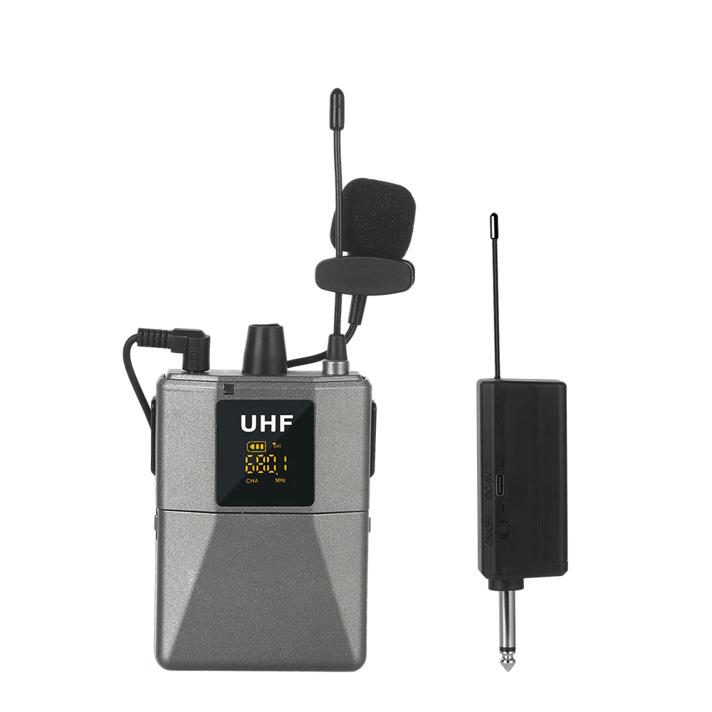 microphone-a-clip-bandeau-sans-fil-uhf-avec-emetteur-et-recepteur-ecran-d'affichage-numerique-led-performance-en-direct-enregistrement-pedagogique