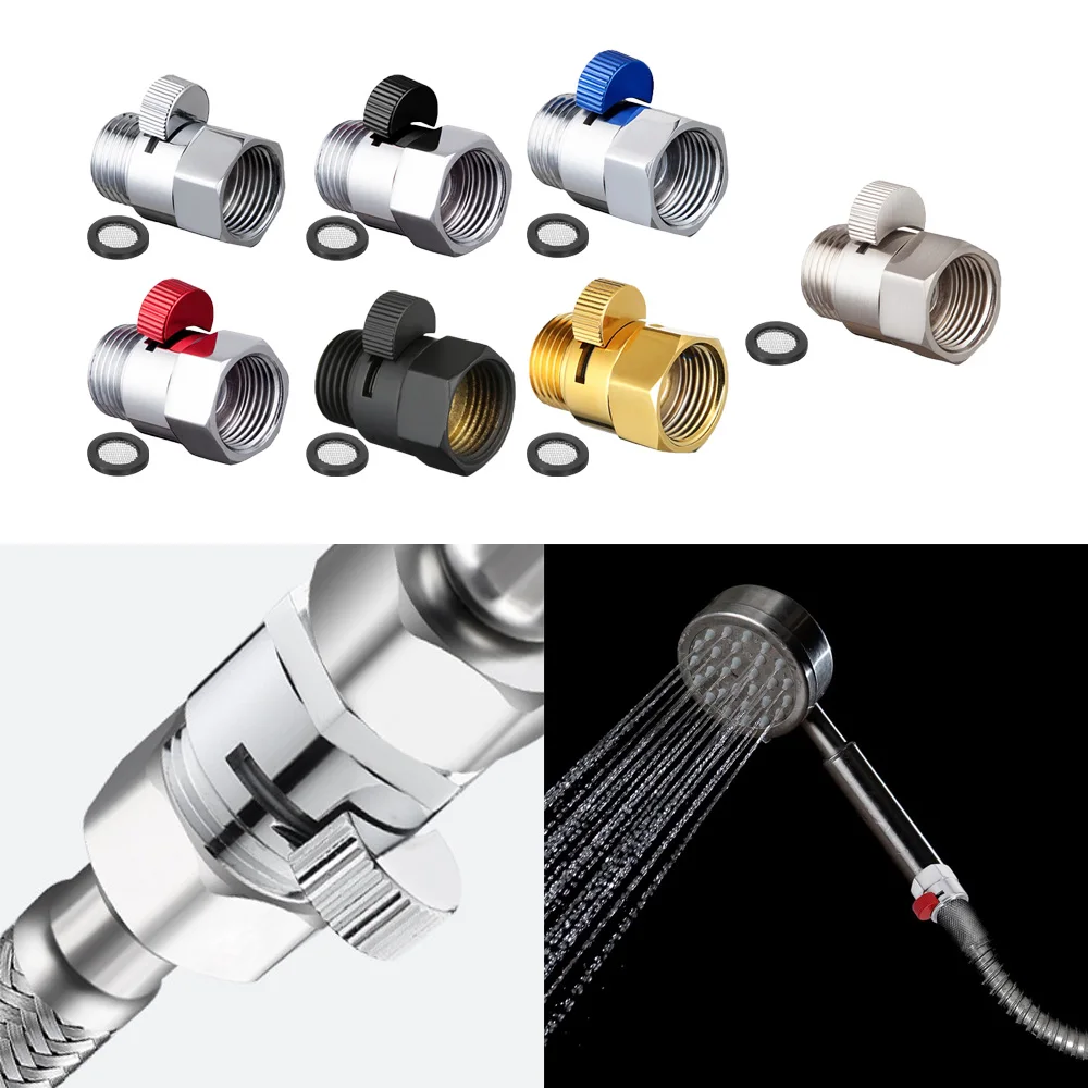 

1pcs G1/2 Shower Pressue Quick Valve Brass Water Control Valve Shut Off Switch for Bidet Spray or Top Rain Shower Hand Head