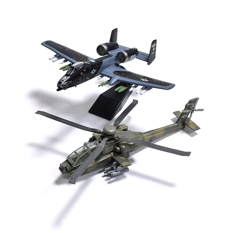 Modelo de Simulação de Aeronaves Militares em Plástico: Rafale, F-14, AH-64, A10, F22 - Presente Criativo