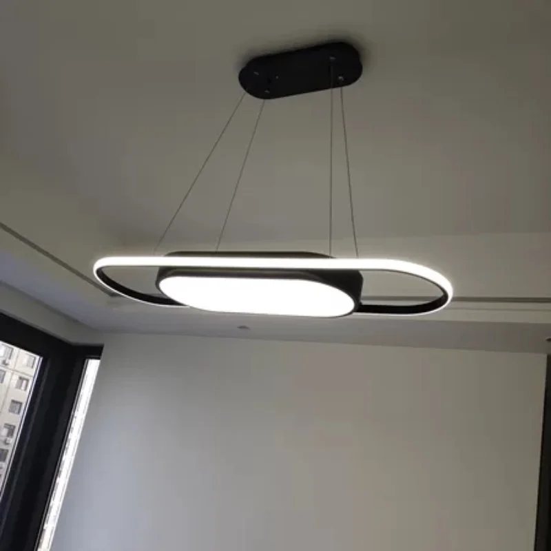 Led Elliptical Pendant Lights Modern Minimalist Dining Room Living Room Study Room Bar Counter